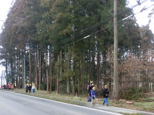 見通しのよくなった通学路