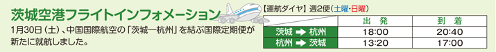 茨城空港フライトインフォメーション