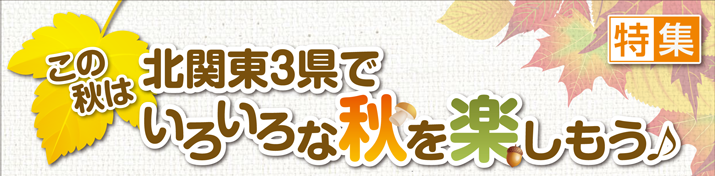 北関東3県でいろいろな秋を楽しもう