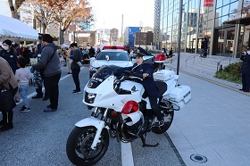 MitoriOフェスティバル白バイ乗車体験の様子