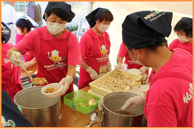 茨城国体にて郷土料理のおもてなし