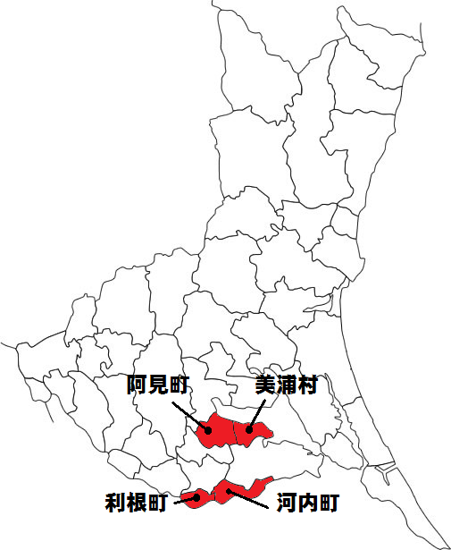 茨城県南の地図