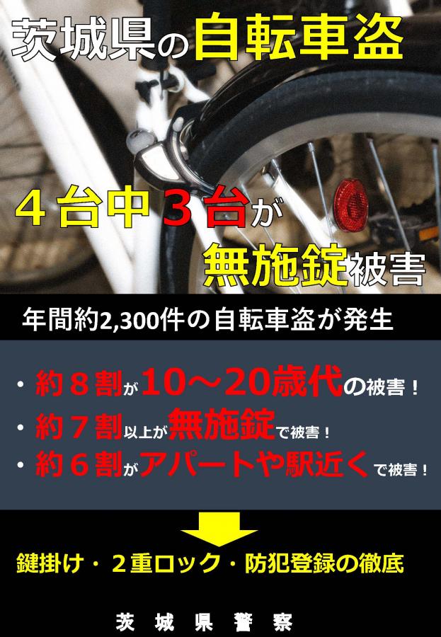 自転車盗難対策のチラシ