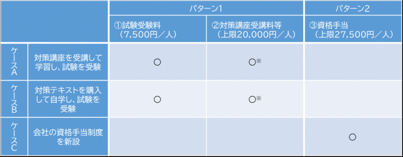 補助金活用のイメージ（ITパスポートの場合） 